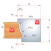 51.153W Woodwork комплект 4 ножей HSS сталь 40x8 для изготовления багета