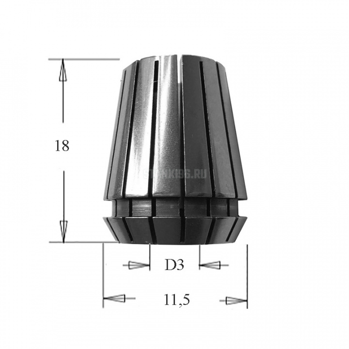 ER11.02.00 Woodwork цанга высокоточная 0,01 ER11  D2 