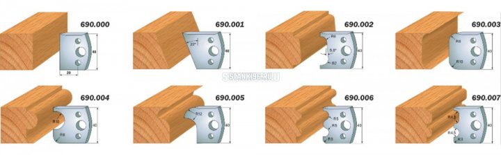 690.001 CMT Комплект ножей 2шт. 40x4 легированная сталь