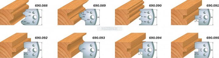 690.089 CMT Комплект ножей 2шт. 40x4 легированная сталь