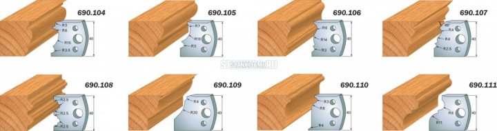 690.105 CMT Комплект ножей 2шт. 40x4 легированная сталь