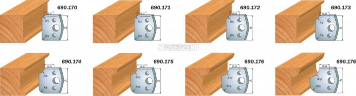 690.170 CMT Комплект ножей 2шт. 40x4 легированная сталь