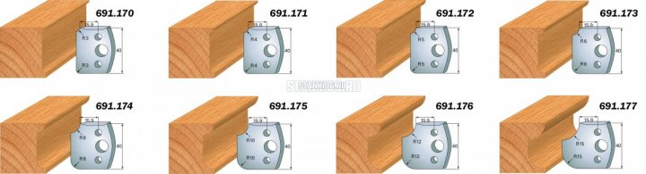 691.170 CMT Комплект из 2-х ограничителей 40x4